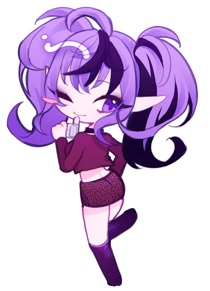 artwork of spoonie's mascot spinning in place